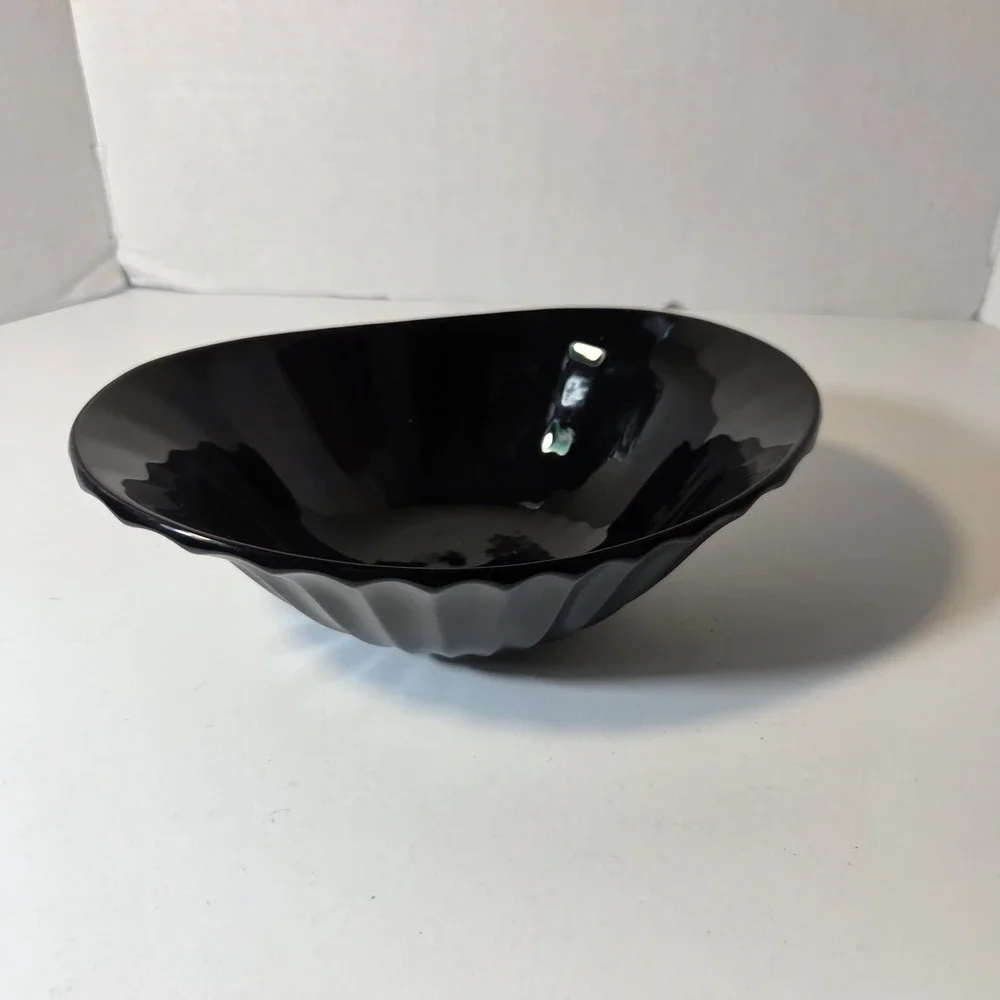 SASAKI DYNASTY BLACK GLOSSY SERVING SOUP BOWL #17062